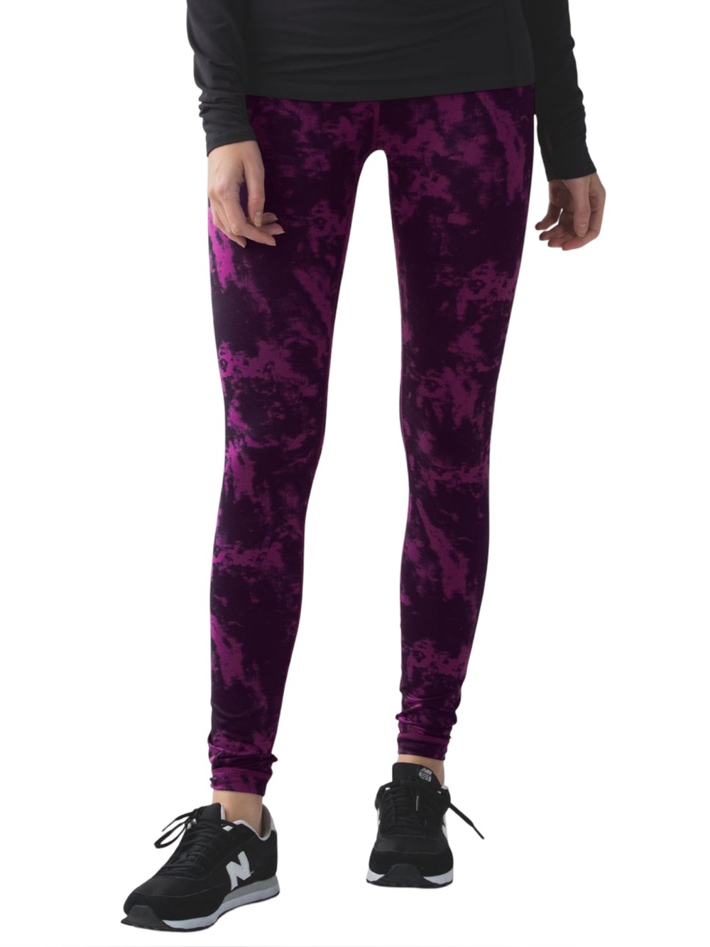 Lululemon Wunder Under Pant Full-On Luon Breezie Regal Plum Black Size 4